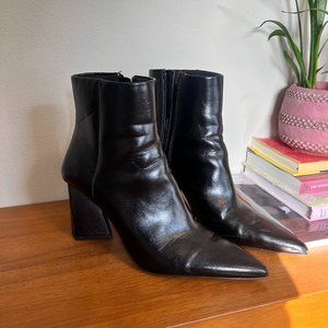 Zara Triangular Heeled Ankle Boots